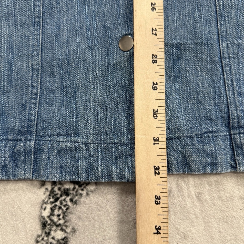 Pepaloves Denim Shirt Dress Womens XS Blue Button Front Cotton‎ Tunic Pockets - Picture 4 of 9